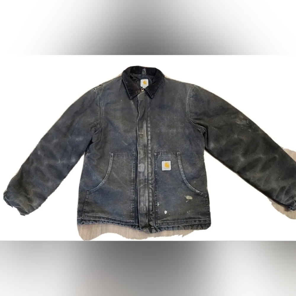 Carhartt EJ022 BLK jacket vintage faded distressed large